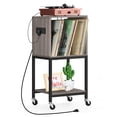 thumbnail image 5 of Record Player Table with USB Ports and Outlets Turntable Stand Cabinet, 5 of 5