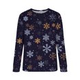 thumbnail image 4 of Chandail en Molleton de Noël pour Femmes 2023 Mode Imprimé Manches Confortable Respirant Col Rond en Solde, 4 of 5