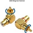 thumbnail image 4 of Cable Matters 2-Pack Right Angle RCA Adapter, 90 Degree RCA Adapter, 4 of 7