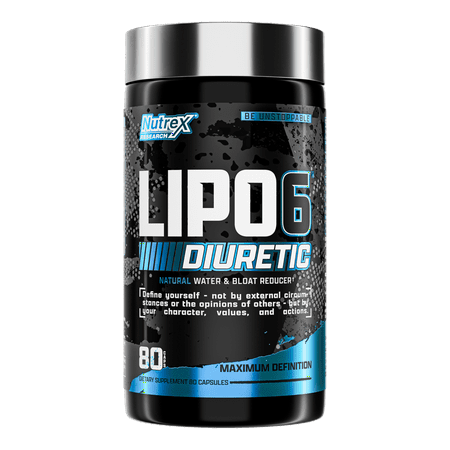 Nutrex Research Lipo 6 Diuretic Water Weight Bloating Relief 80 Water Pills