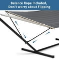 thumbnail image 4 of SUNCREAT Polyester Hammock with Stand, Heavy Duty Portable Hammocks, 450 lbs Capacity, Dark Gray, 4 of 6