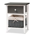 thumbnail image 1 of Unidad de almacenamiento Baxton Studio Shadell Modern gris oscuro/blanco, 1 of 9