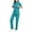 Sky Blue, variant on LSLJS Scrubs for Women Set Zipper Collar Nursing Uniform Top Multi Pocket Pants, Casual Workwear Scrubs Set Solid Top and Pants, S-2XL