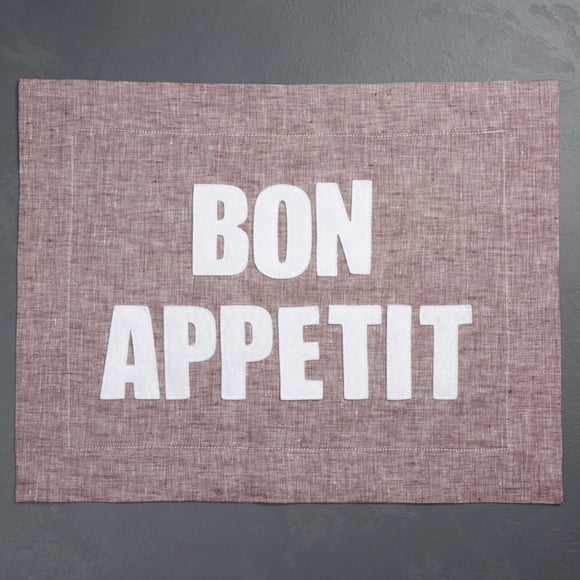 Alexandra Ferguson Napperon Bon Appetit, Rouge