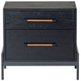 thumbnail image 2 of Safvaieh Couture Chandri Scandinavian Wood and Metal Nightstand, Black/Brown, 2 of 14