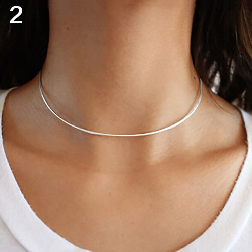 Structured Silver Choker