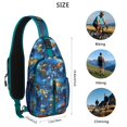 thumbnail image 5 of Crossbody Sling Backpack for Women Men Cute Ocean Life Turtle Shoulder Sling Crossbody Casual Chest Bag for Travel Sports Running Hiking, 5 of 6
