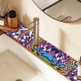 thumbnail image 2 of Yayeee Faucet Mat for Kitchen Sink 14.7" Diatomite Long Splash Guard Pad, Purple Wavy Plaid, 2 of 7