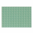 thumbnail image 1 of Mint Cutting Board, Symmetrical Half Cut Squares with Triangles Retro Style Checkered Pattern, Decorative Tempered Glass Cutting and Serving Board, Small Size, Mint and Almond Green, by Ambesonne, 1 of 1