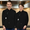 thumbnail image 2 of Unisex Men's Long Sleeve Chef Coat Jacket Women Kitchen Restaurant Cooking Work Chef Uniformss Shirt Tops, 2 of 4