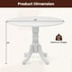 thumbnail image 3 of Mesa de comedor redonda COSTWAY para 4 personas, 102 cm, madera de caucho, 3 of 9