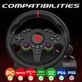 thumbnail image 2 of Subsonic - Superdrive 220 RS-X Steering Wheel - Dual Joystick LED Racing Wheel with Gear Shifter, 180° Rotation, Pedals and Paddle Shifters. For Switch 2 / Switch, PS4, PC and Xbox - Black, 2 of 8