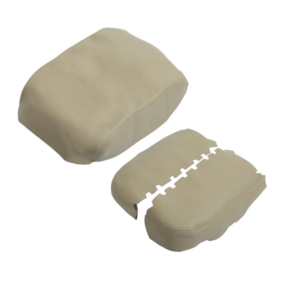 Unique Bargains Center Console Front Door Cover Armrest Cover Pad Replacement Microfiber Leather for Honda Pilot 2009-2015 Beige 1 Set