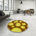 thumbnail image 4 of Ahgly Company Machine Washable Indoor Rectangle Transitional Yellow Area Rugs, 8' x 10', 4 of 7