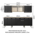 thumbnail image 3 of Cocina Integral 233cm Marrón/Negro Emilly Wind Madesa 02, 3 of 5