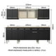thumbnail image 3 of Cocina Integral 233cm Marrón/Negro Emilly Wind Madesa 02, 3 of 5