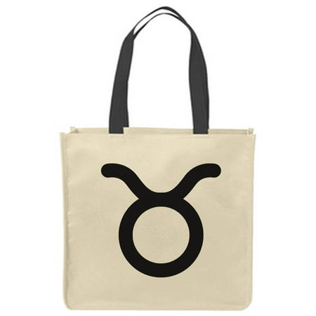 

Canvas Tote Bags Taurus the bull symbol April 20-May 20 earth zodiac astrology Reusable Shopping Funny Gift Bags