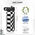 thumbnail image 4 of Balery 3d Black and White Checkerboard Tunnel Pattern Water Bottle,18oz Sports Insulated Kettle for Cycling Gym Basketball Outdoor, Suitable as a Present, 4 of 8