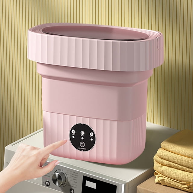 Lavadora 6L Lavadora Plegable Calcetines Ropa Interior Bragas Lavadora (Rosa Reino Unido)