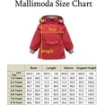 thumbnail image 2 of Boys Girls Waterproof Rain Jacket Coat Cotton Lined Raincoat Windproof Hoodies Outwear, 2 of 4