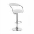 thumbnail image 1 of Zool Contemporary Adjustable Faux Leather Barstool - Vanille White, 1 of 2