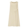 thumbnail image 4 of Vestido de Verano para las Mujeres Playa, Moda Vacaciones Color Sólido sin Mangas Hueco Fuera de la Fiesta Midi para Casual, 4 of 9