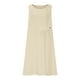 thumbnail image 4 of Vestido de Verano para las Mujeres Playa, Moda Vacaciones Color Sólido sin Mangas Hueco Fuera de la Fiesta Midi para Casual, 4 of 9