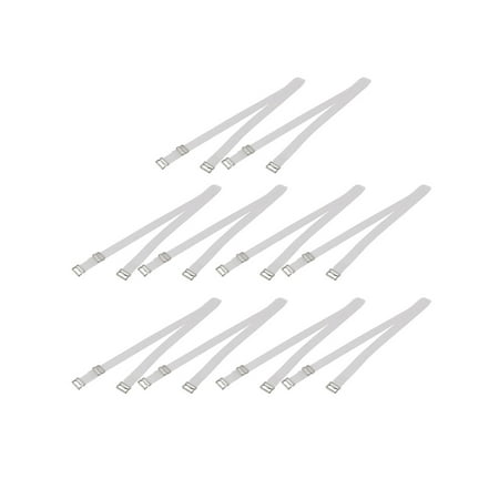 Adjustable Stainless Steel Hook 1cm Invisible Bra Shoulder Straps Clear 5 Pairs