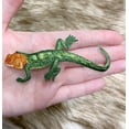 thumbnail image 5 of Red-Headed Agama - Green Shimmery Lizard Facing Left Embroidered Iron on Patch, 5 of 5