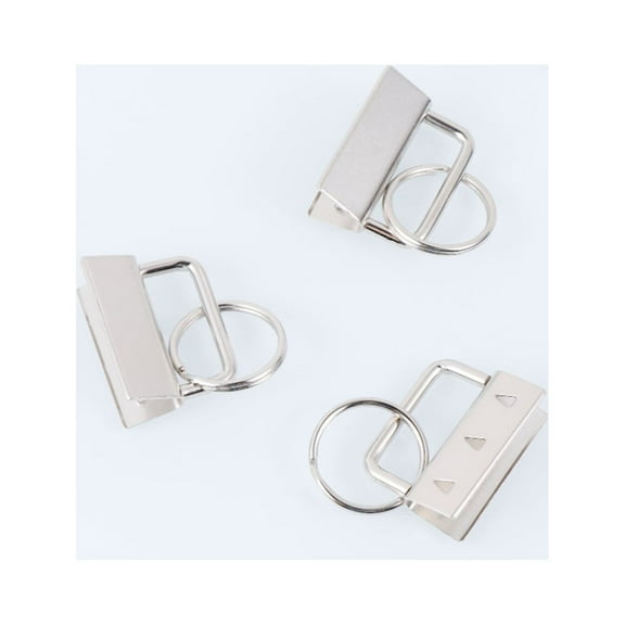 WHAMVOX 50pcs Alloy Key Rings Durable Keychain DIY Keychain Accessories Ring Decoration for Keys Bags (Silver)