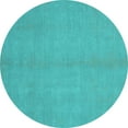 thumbnail image 1 of Ahgly Company Indoor Round Abstract Light Blue Modern Area Rugs, 6' Round, 1 of 4