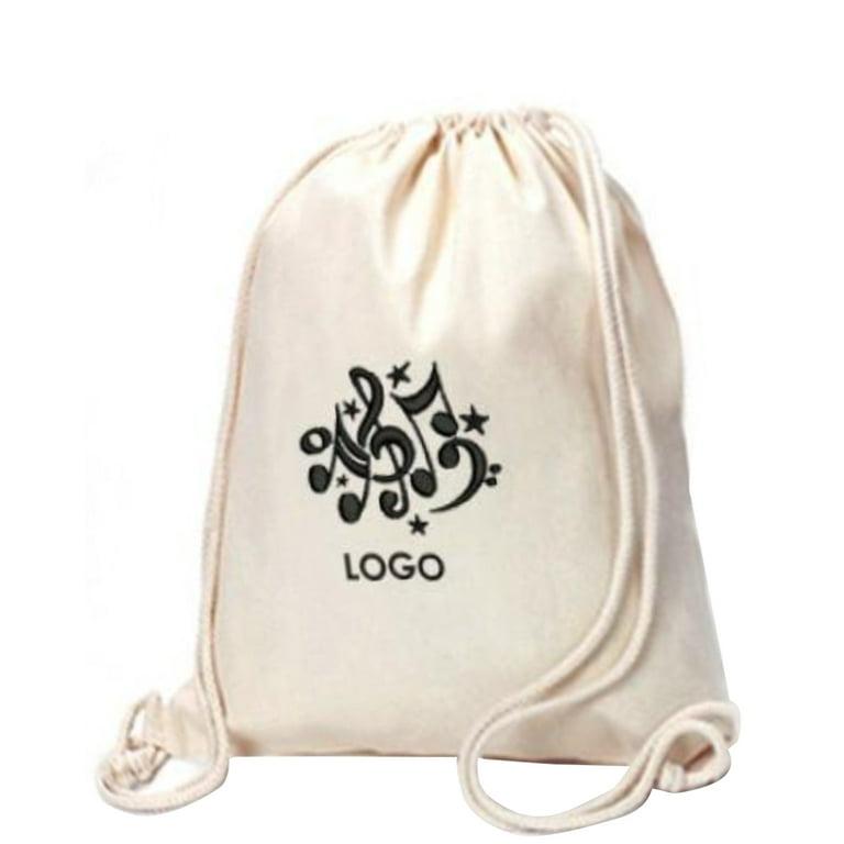 TBF 100% Organic Cotton Canvas Gym Drawstring Bags - 12 Pack Natural  Organic Cinch Packs with Drawstring Closure