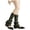 Army Green, variant on HNMKIU Winter Knitted Bohemian Boot Ankle Socks For Ladies Cozy Thermal Sleeves Fashionable Layering Leg Warmers Army Green - One Size