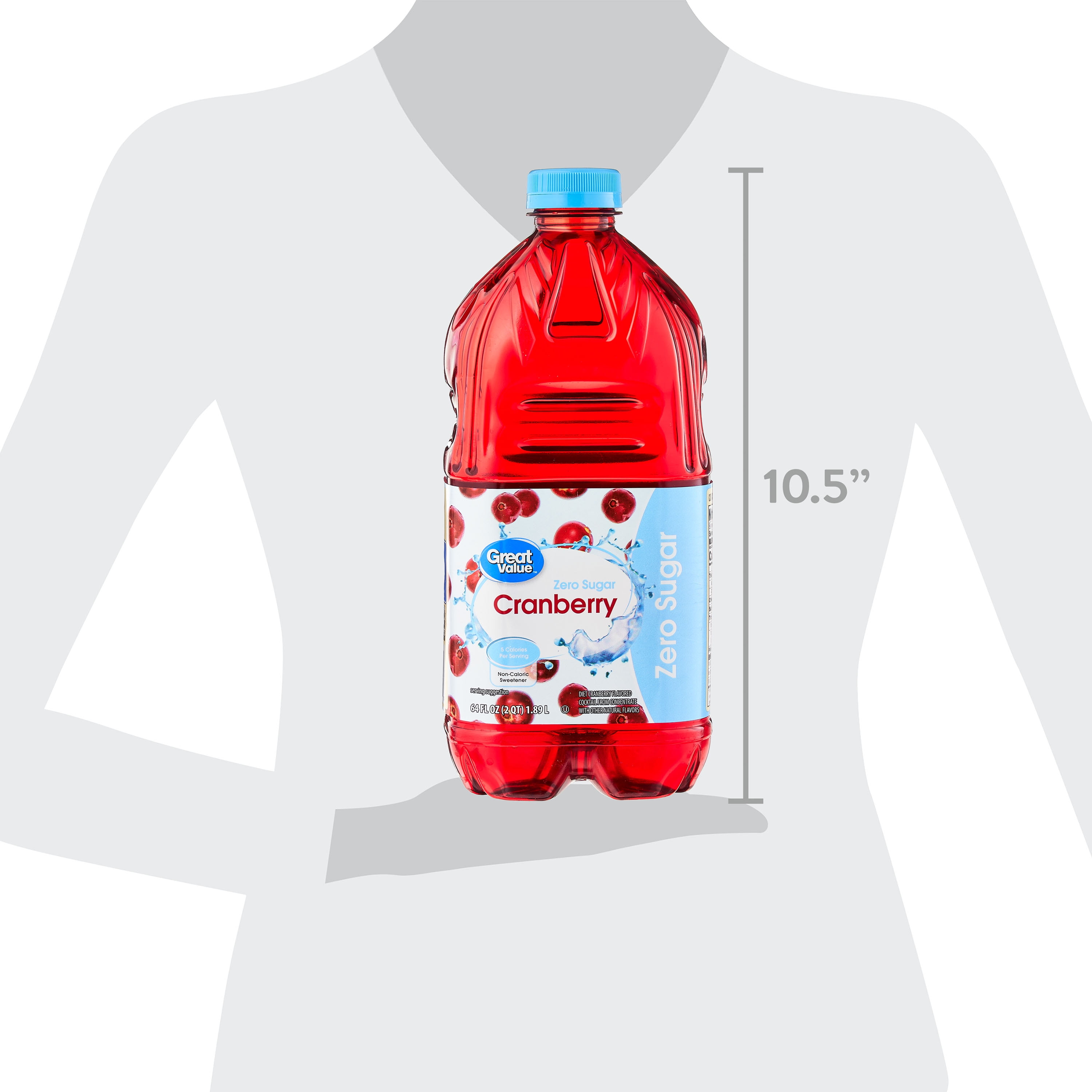 Great Value Zero-Sugar Cranberry Cocktail, 64 fl oz