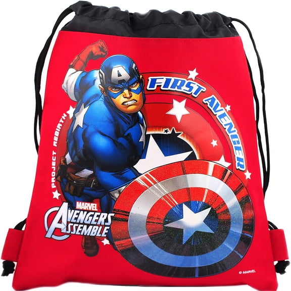 Avengers Captain America Drawstring Bag For Multi Purposes Use