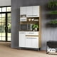 thumbnail image 2 of Mueble de Cocina KingsHouse Alacena Multiuso Estante con Repisas Cajón MDP Blanco 38.5x90x188.5 cm, 2 of 8