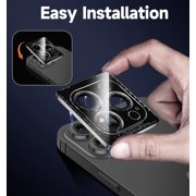 MAGIC JOHN 2 Pack Camera Lens Protector for iPhone 16 Pro Max iPhone16 Pro 9H Aerospace Tempered Glass Anti-Scratch Durable Case Friendly