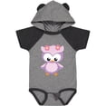 thumbnail image 3 of Inktastic Cute Pink and Purple Owl Girls Baby Bodysuit, 3 of 5