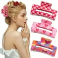 thumbnail image 2 of Valentine's Day Hair Clip Large Hair Claw Clip Fashion Hair Adornment Holder Heart Barrettes Hair Styling Tool Ornaments, 2 of 8