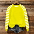 thumbnail image 2 of hotojiny Long Sleeve Shirts for Women Casual Stripes Crew Neck Warm Top Fashion Loose Pullover Cute Athletic Sweatshirt, 2 of 5