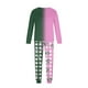 thumbnail image 4 of Moonsky| Wicked Christmas Family Pink + Gray Pajamas Matching Set Wicked Print Long Sleeve Tops and Pants Loungewear Soft Sleepwear(L#Men), 4 of 5