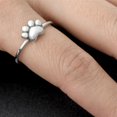 thumbnail image 4 of Paw Print Dog Cat Animal Wholesale Ring .925 Sterling Silver Band Jewelry Female Male Unisex Size 5, 4 of 4