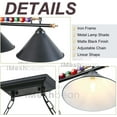 thumbnail image 2 of Pool Table Light, 47" Pool Table Lights Lighting Fixture for 7' 8' Pool Table ,Pool Table Lights Hanging Over Pool Table,Real Billiard Ball with 3 Metal Lamp Shades for Game Room Pool Table Billiards, 2 of 8