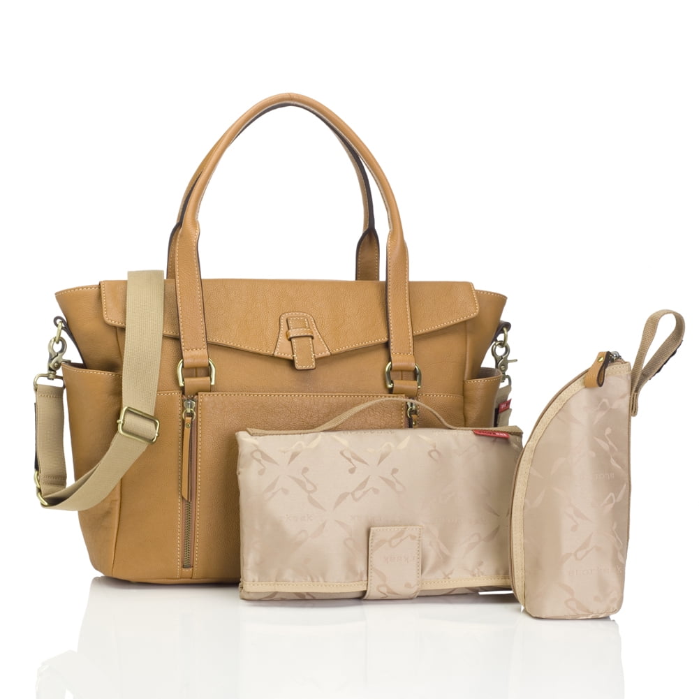 Storksak Emma Luxury Leather Diaper Bag Tan Walmart