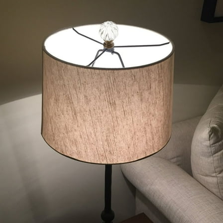 WRITWAA Contemporary Harp Lamp Finial Knob with Elegant Glass and Copper Design