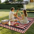 thumbnail image 4 of God Bless America Outdoor Rug for Patio/Deck/Porch, Non-Slip Large Area Rug 5 x 7 Ft, Gnomes Red Blue Stripes Stars Country Indoor Outdoor Rugs Washable Area Rugs, Camping Rug Carpet Runner, 4 of 8