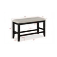 thumbnail image 3 of Cterwk Wood Frame Upholstered Linen Seat Bench for Living Room, Dining Room, 3 of 5