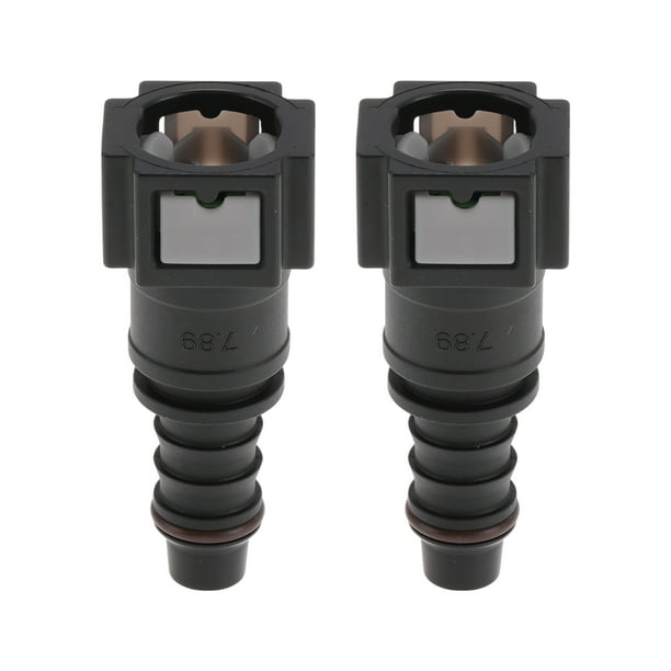 Conectores rápidos de línea de combustible de 5/16" ID para conector macho SAE de 5/16" - Conectores de sellado de plástico negro y gris, 2 piezas