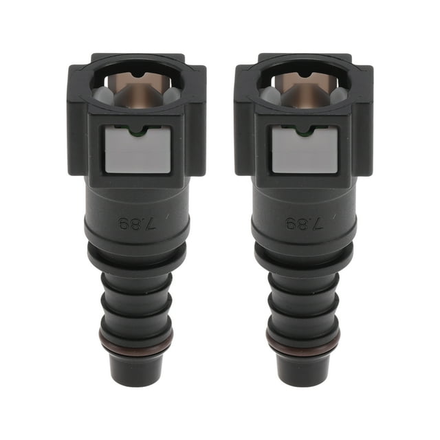 Conectores rápidos de línea de combustible de 5/16" ID para conector macho SAE de 5/16" - Conectores de sellado de plástico negro y gris, 2 piezas