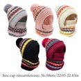 thumbnail image 3 of Women's 3-in-1 Beanie Hat with Scarf & Mask,Fleece-Lined Winter Ear Muff Beanie for Cold Weather(Wine), 3 of 9